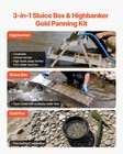 Vevor Highbanker Gold Panning Kit Folding High Banker Gold Sluice Box 50  26 Pcs