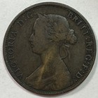 1864 New Brunswick One Cent Fine F Coin  20035