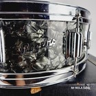 1966 Rogers 5x14 Black Diamond Pearl Powertone Snare Drum 8 Lug Beaver Tail
