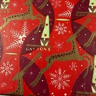 Vtg Dayton s Department Store Christmas Gift Box Reindeer Atomic Mcm Red