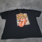 Rolling Stones 3xl Shirt Short Sleeve Lips Tongue Graphic Band Tee Black Tour
