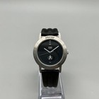 Vintage Timex Star Trek Mens Watch 34mm Black Logo Dial Leather Band New Battery