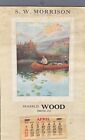 Well Hooked  Rare Antique 1918 Calendar  Fishing Image  Pleasant Home  Oregon