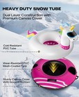 Raxurt Unicorn Inflatable Snow Tube Sled 48   Heavy Duty Winter Outdoor Toys Kid
