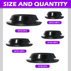 40pcs Black Rubber Grommet Assortment Kit  5 Sizes Eyelet Ring Gasket  Single Si