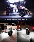 12v Led Light Strip 24  Connectable White Led Strip Lights For Cars Golf Cart   