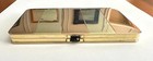 Vintage Rare Evan Art Deco Gold Tone Cigarette compact powder mirror Pouch box