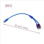 4x Rca Y Splitter Audio Jack Cable Adapter 1 Female To 2 Male - 1male To 2female