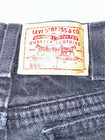 Vtg 90s Little Levi s 566 Black Jeans Rare Double Orange Tab Size 3t Loose Fit