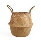 Woven Seagrass Belly Basket For Storage  Plant Potaundry  Picnic And L Original