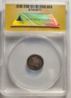 1898 Straits Settlement Five Cents Anacs Graded Au50 5c Silver Coin 3b