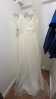 David s Bridal Ivory A-line Lace Tulle V-neck Sleeveless Gown Plus 18w