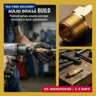 10pc Brass Air Hose Fittings 1 4  Npt Male Industrial Quick Connect Plug Coupler