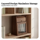 Chinese Tea Storage Cabinet Round Knob Tea Storage Cabinet Open Shelf