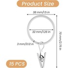 White Curtain Rings With Clips Metal Drapery Rings 1 26 Inch Interior Diameter