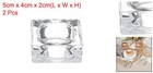 2pcs Tea Light Candle Holder Glass Square Votive Candle Holder For Home Clear