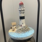 Vtg Yankee Candle Lighthouse Topper -amish Made Wrought Iron Stand Candle Holder