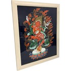 Tibetan Thangka Painting Framed Artwork Antique Oriental Art Collectible