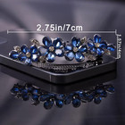 3 Pcs Flower Luxury Jewelry Design Hair Barrettes Crystal Rhinestones Hairpin