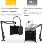 Microphone Isolation Shield With Mic Stand And Pop Filter Foldable Sound Shie   