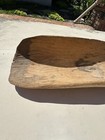 Antique Hand Carved Wooden Bowl Scoop - 17    X 6   
