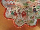 Vintage Antique Chinese Or Japanese Porcelain Bowl W  Women   Floral Decoration