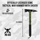 Officially Licensed Usmc Tactical War Hammer With Sheath