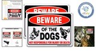 Durable Outdoor Beware Of Dog Sign 2 Pack - 10  X 7  Rust-free Aluminum