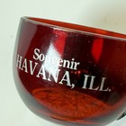 Havana  Illinois Il Antique Ruby Red Flash Souvenir Glass Tea Cup
