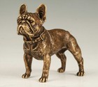 French Bull Dog It Be Lucky Vintage Bronze Statue Mascot Home Decoration