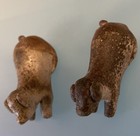 Reduced   2 Authentic Bizen Dog Chopstick Rests Handmade Superrare Artist Signed