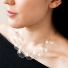 Fashion Bubble Beads Necklace Round Multilayer Clear 9 Glass Women Link Chain