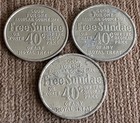 Vintage Advertising Dairy Queen Free Sundae Or 40 Cents Off Token Coin Lot Of 3