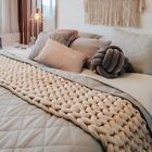Arm Knitting Yarn For Chunky Yarn Blanketbraided Knot Throw Cotton Wool Bulky   