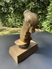 Vintage Bronze Abstract Sculpture Artwork Statue Decor