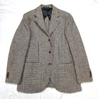Spier   Mackay Marling Evans Wool Tweed Blazer 38 R Gray Black Houndstooth Check