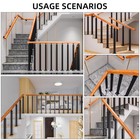 Domart 42 40 38 36 34in Square Stair Baluster Posts- 270 Adjustable Metal