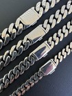 Miami Cuban Link Chain Necklace Real 925 Sterling Silver Sleek Box Clasp 6-12mm