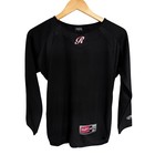 Rawlings Kids Black Long Sleeve Baseball Jersey Mesh Shirt Size L Number 4