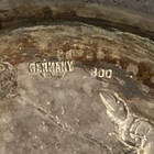 Antique German 800 Silver Pierced Bowl With Figural Scene  Marked Germany