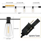 50ft 100ft Led Outdoor String Lights For Outside St38 Dimmable Led Patio Lights