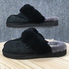 Fireside By Dearfoams Slippers Womens 10 Loki Ii House Mule Black Slip On New