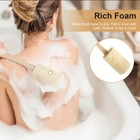Wood Loofah Back Scrubber Brush Bath Shower Body Exfoliating Long Handle Massage