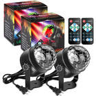 2pcs Disco Party Lights Strobe Led Dj Ball Sound Activated Bulb Dance Lamp Decor