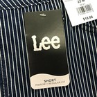 Lee Denim Shorts Womens 22m Blue Railroad Striped Mid Rise Regular Fit