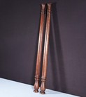 39  Pair Of French Antique Solid Oak Wood Posts pillars trim Salvage