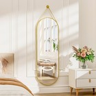 48 x16  Hanging Mirror With Leather Strap oval Full Length Mirror With Alumin   