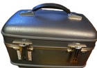 Vintage American Tourister Gun Barrel Gray Makeup Train Case Carry On Very Good