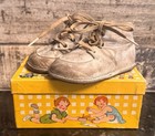 Vintage Wee Walker Baby Shoes W  Original Box Size 2 Mid Century White Leather