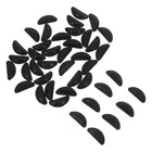 40pcs Soft Black Silicone Eyeglass Nose Pads Reusable D Shape Anti Slip Pads